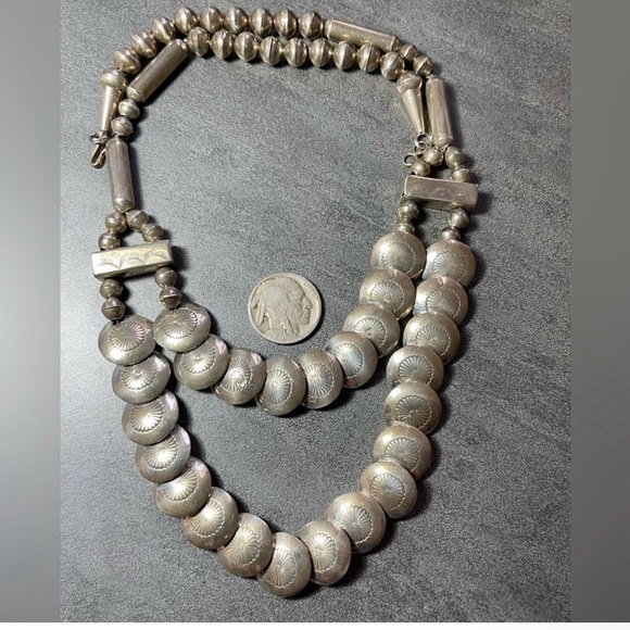 Ina J Nez Handmade & Stamped Pillow & Barrel Bead Necklace - Picture 6 of 9